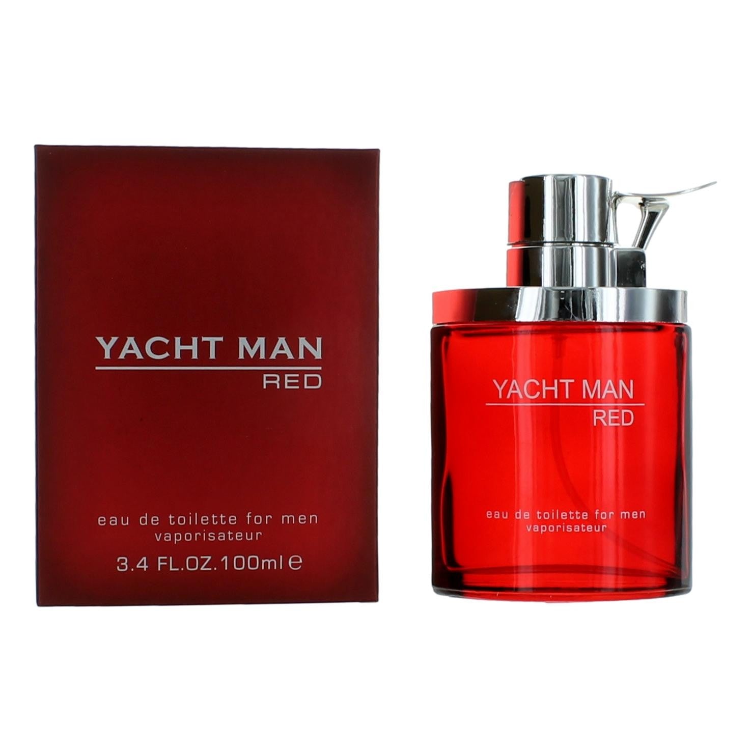 Bottle of Yacht Man Red by Myrurgia, 3.4 oz Eau De Toilette Spray for Men